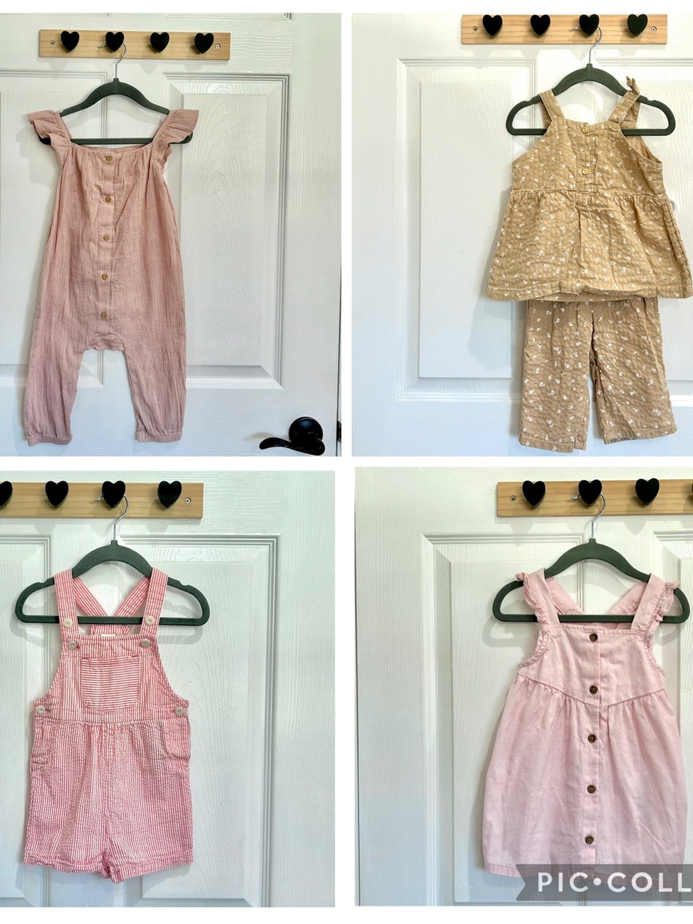 H&M Baby Girl 5 Piece Lot Romper Shorts Dress Floral Tank Pants 9-12 mo